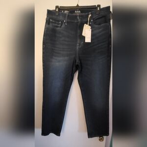 a.n.a Women's Straight Leg Jeans - Dark Blue